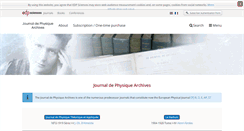 Desktop Screenshot of journaldephysique.org