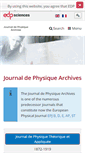 Mobile Screenshot of journaldephysique.org